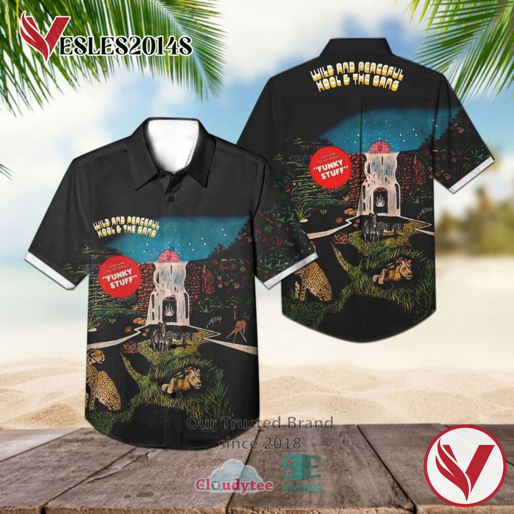 Kool & the Gang band Wild And Peaceful Album Hawaiian Shirt, Best Gift For Music Lovers Vesles2014S