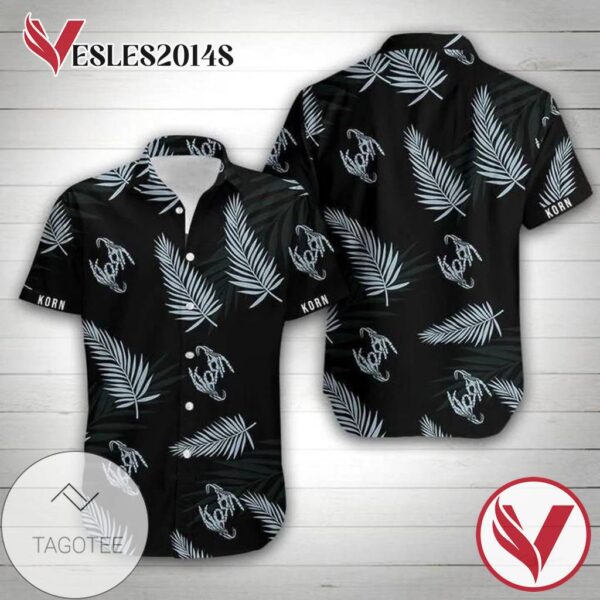 Korn Band Floral Hawaiian Graphic Print Short Sleeve Hawaiian Casual Shirt Vesles2014S 1
