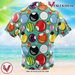 Koro-sensei Expressions Assassination Classroom Hawaiian Button Up Shirt, Perfect Gifts For Anime Lovers - Vesles2014S 1