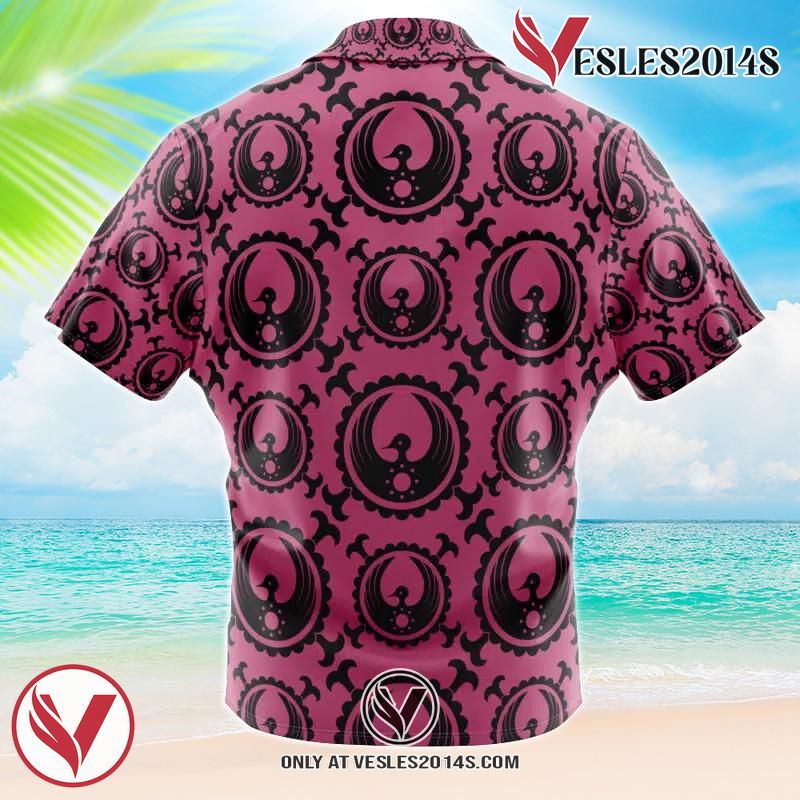 Kozuki Clan Crest One Piece Hawaiian Button Up Shirt, Perfect Gifts For Anime Lovers - Vesles2014S 2