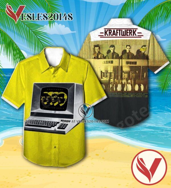 Kraftwerk Computer World Album Cover Hawaiian Shirt, Unique Gifts For Music Lovers - Vesles2014S