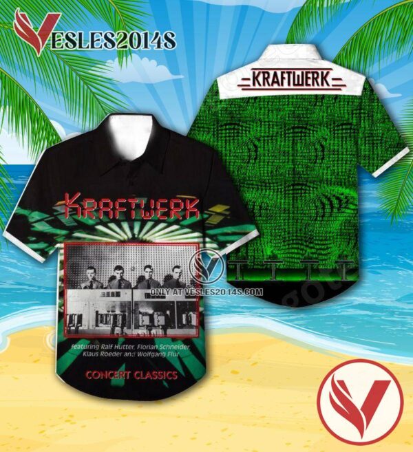 Kraftwerk Concert Classics Album Cover Hawaiian Shirt, Unique Gifts For Music Lovers - Vesles2014S