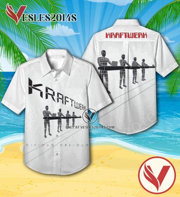 Kraftwerk Minimum-maximum Album Cover Hawaiian Shirt, Unique Gifts For Music Lovers - Vesles2014S