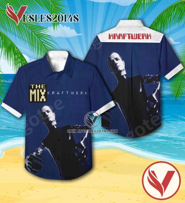 Kraftwerk The Mix Album Cover Hawaiian Shirt, Unique Gifts For Music Lovers - Vesles2014S