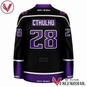 Krakatoa Kraken Black Cthulhu Hockey Jersey, Trending Gifts For Fans - Vesles2014s 3