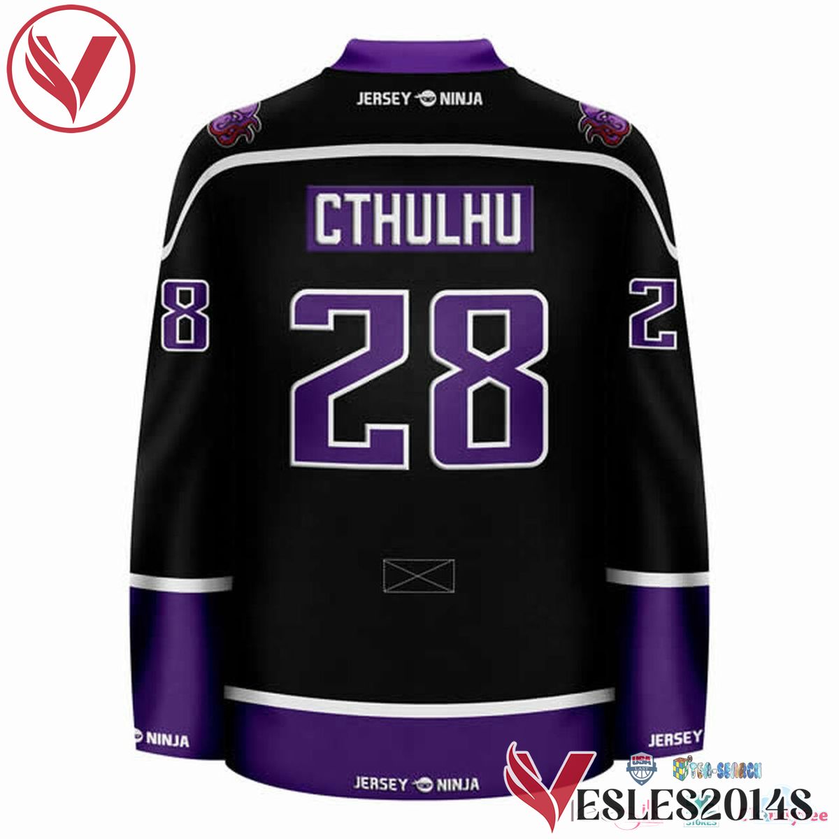 Krakatoa Kraken Black Cthulhu Hockey Jersey, Trending Gifts For Fans - Vesles2014s 3