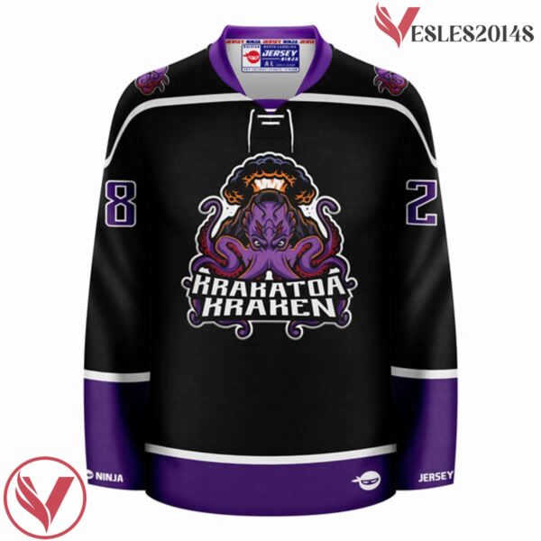Krakatoa Kraken Black Mythical Hockey Jersey - Vesles2014S 2