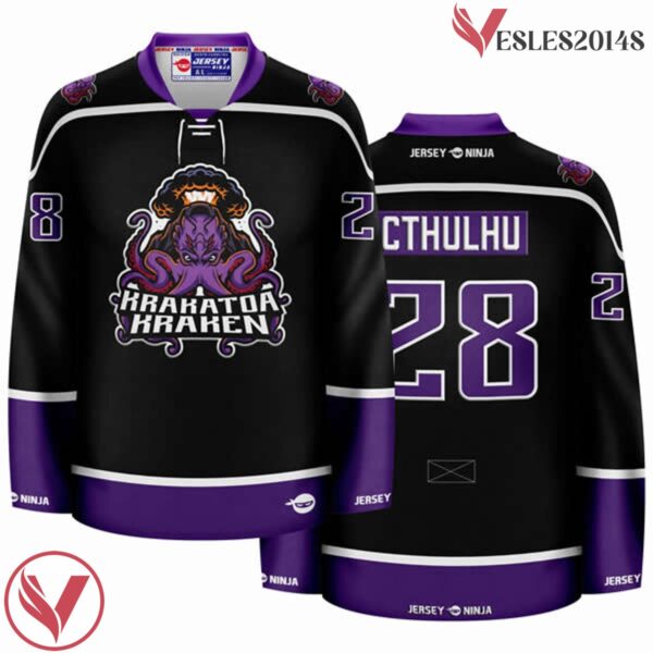 Krakatoa Kraken Black Mythical Hockey Jersey - Vesles2014S