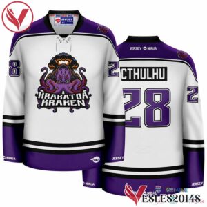 Krakatoa Kraken White Mythical Hockey Jersey, Trending Gifts For Fans - Vesles2014s 1