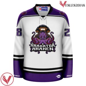 Krakatoa Kraken White Mythical Hockey Jersey - Vesles2014S 2