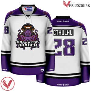 Krakatoa Kraken White Mythical Hockey Jersey - Vesles2014S