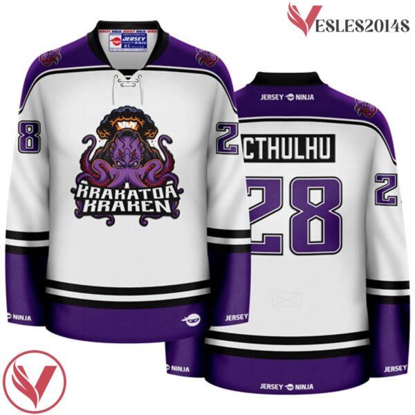 Krakatoa Kraken White Mythical Hockey Jersey - Vesles2014S