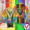 LGBT American Pride 2021 For Men And Women Graphic Print Short Sleeve Hawaiian Casual Shirt Vesles2014S