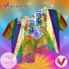 LGBT Pride Lips For Men And Women Graphic Print Short Sleeve Hawaiian Casual Shirt Vesles2014S