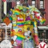 LGBT Snoopy and Woodstock Cartoon Peanuts Graphic Print Short Sleeve Hawaiian Casual Shirt Vesles2014S