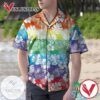 LGBT Tropical Aloha Hawaiian Graphic Print Short Sleeve Hawaiian Casual Shirt Vesles2014S