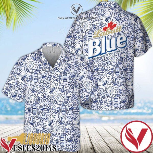 Labatt Blue Doodle Art Hawaiian Shirt, Unique Gifts For Friends - Vesles2014S 1