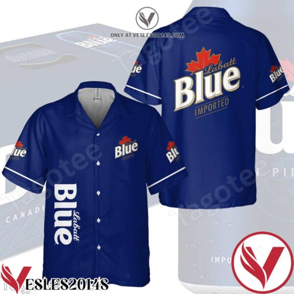 Labatt Blue Imported Beer Navy Hawaiian Shirt And Short, Unique Gifts For Friends - Vesles2014S 1