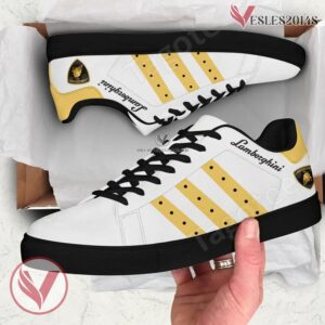 Lamborghini Logo Print Stan Smith Shoes, Unique Sneaker For Fans - Vesles2014s 1