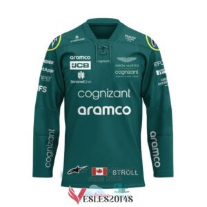 Lance Stroll Aston Martin Aramco Cognizant Hockey Jersey, Trending Gifts For Fans - Vesles2014s 1