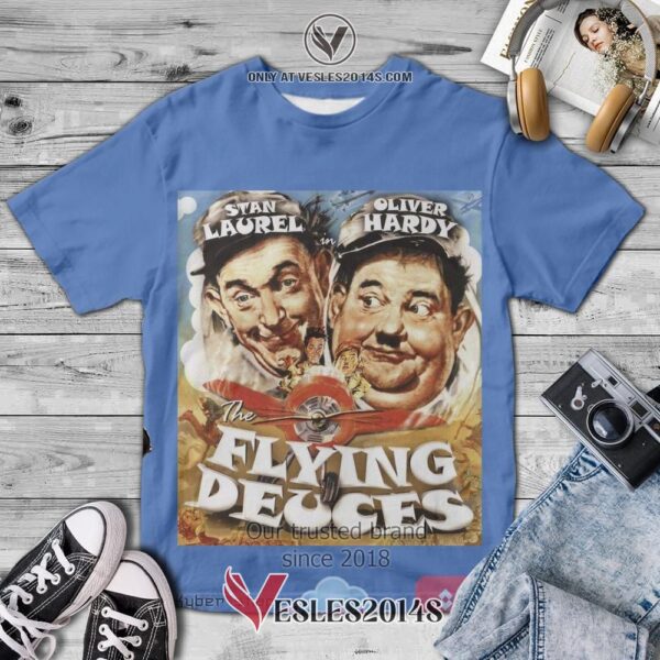 Laurel and Hardy The Flying Deuces 2 Album 3D T-Shirt, Unique Gifts For Music Lovers - Vesles2014S