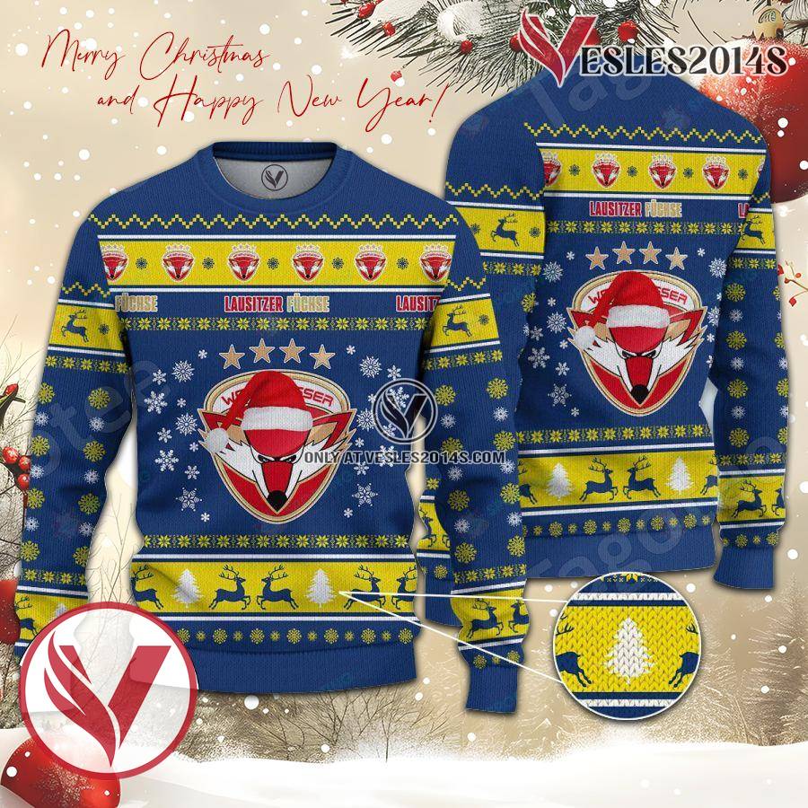 Lausitzer Füchse Sport Ugly Christmas Sweater, Unique Gifts For Fans - Vesles2014aS 1