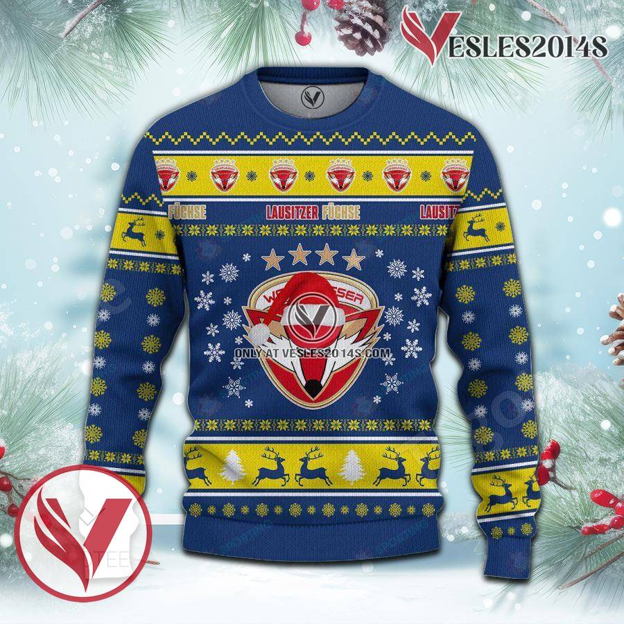 Lausitzer Füchse Sport Ugly Christmas Sweater, Unique Gifts For Fans - Vesles2014aS 2