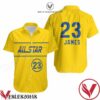 Lebron James 23 Lakers 2021 All-star Western Conference Yellow Hawaiian Shirt, Unique Gifts For Friends - Vesles2014S 1