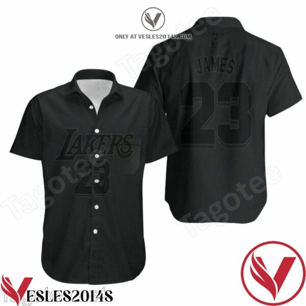 Lebron James 23 Los Angeles Lakers Black Hawaiian Shirt, Unique Gifts For Friends - Vesles2014S 1