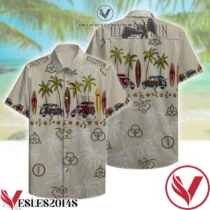 Led Zeppelin Beach Pattern Hawaiian Shirt, Unique Gifts For Friends - Vesles2014S 1
