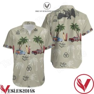Led Zeppelin Beach Pattern Palm Tree Print Hawaiian Shirt, Unique Gifts For Friends - Vesles2014S 1