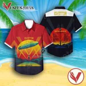 Led Zeppelin Celebration Day Album Cover Hawaiian Shirt, Unique Gifts For Music Lovers - Vesles2014S