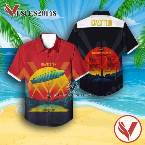 Led Zeppelin Celebration Day Album Cover Hawaiian Shirt, Unique Gifts For Music Lovers - Vesles2014S