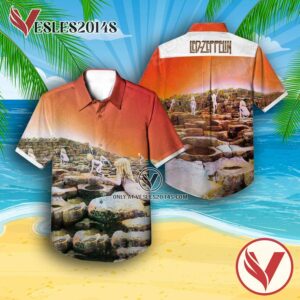 Led Zeppelin Houses Of The Holy Album Cover Hawaiian Shirt, Unique Gifts For Music Lovers - Vesles2014S