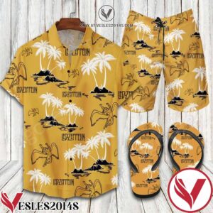 Led Zeppelin Palm Combo Hawaiian Shirt, Beach Shorts And Flip Flop, Unique Gifts For Friends - Vesles2014S 1