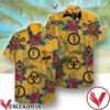 Led Zeppelin Red Hibiscus Flower Yellow Hawaiian Shirt, Unique Gifts For Friends - Vesles2014S 1