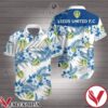 Leeds United Fc Blue Tropical Floral White Hawaiian Shirt, Unique Gifts For Friends - Vesles2014S 1