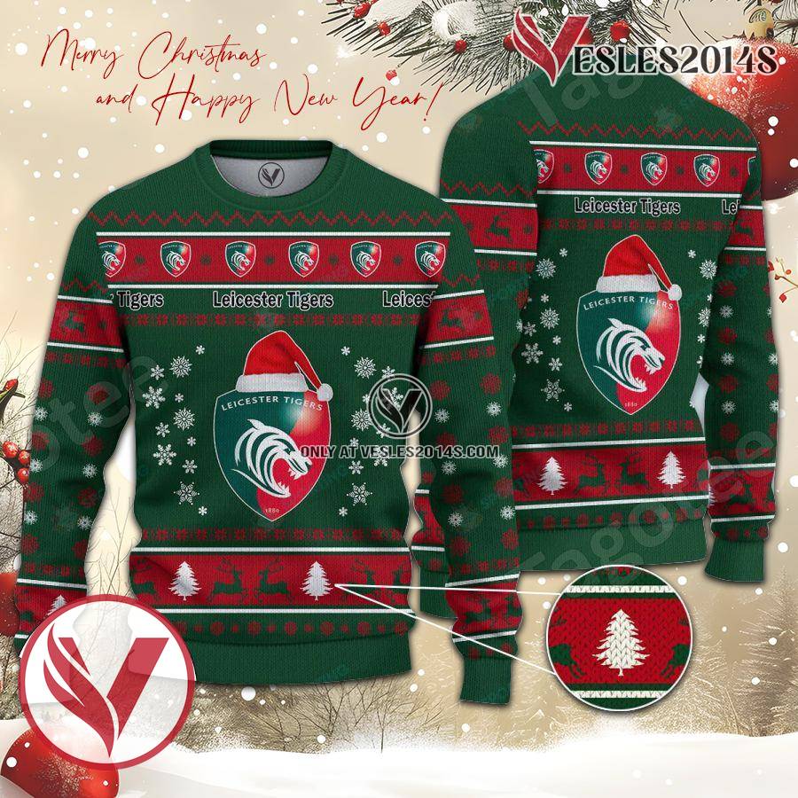 Leicester Tigers Sport Ugly Christmas Sweater, Unique Gifts For Fans - Vesles2014aS 1