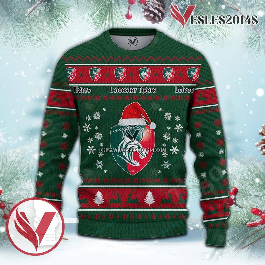 Leicester Tigers Sport Ugly Christmas Sweater, Unique Gifts For Fans - Vesles2014aS 2