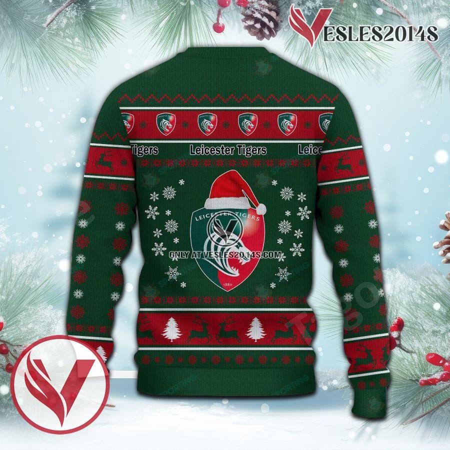 Leicester Tigers Sport Ugly Christmas Sweater, Unique Gifts For Fans - Vesles2014aS 3