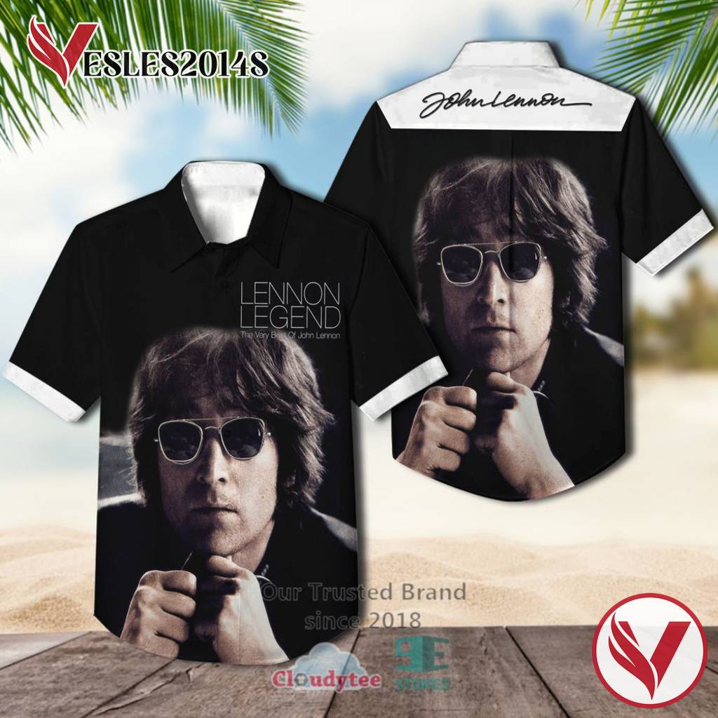 Lennon Legend The Very Best of John Lennon Album Hawaiian Casual Shirt, Best Gift For Music Lovers Vesles2014S