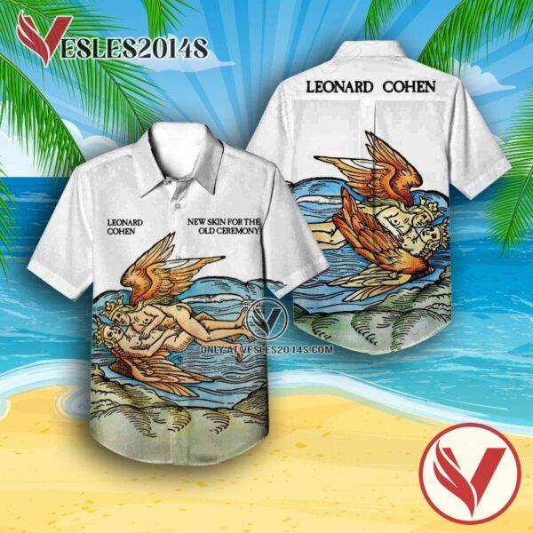 Leonard Cohen New Skin For The Old Ceremony Album Cover Hawaiian Shirt, Unique Gifts For Music Lovers - Vesles2014S