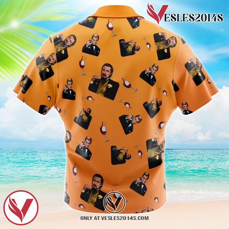 Leonardo DiCaprio Meme Pattern Hawaiian Button Up Shirt, Perfect Gifts For Anime Lovers - Vesles2014S 1