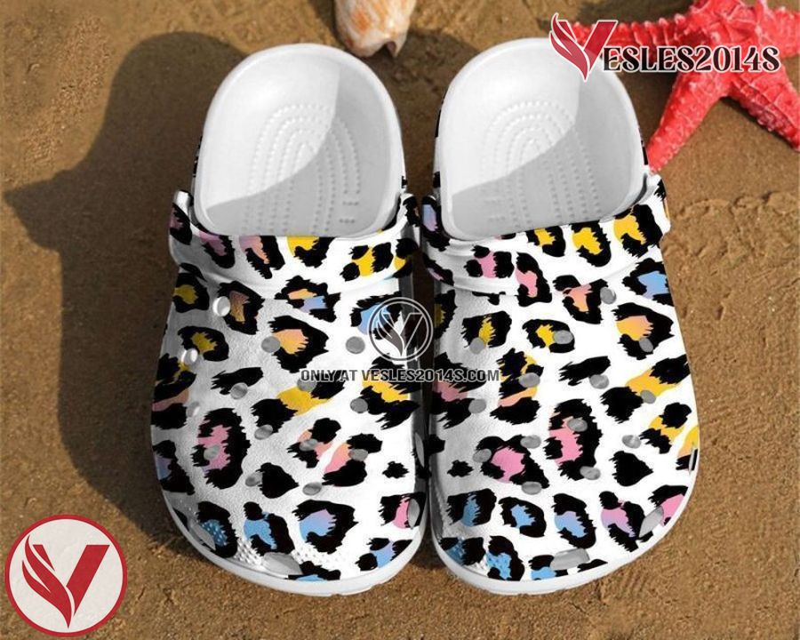 Leopard Print Colorful Glitter Fur Cheetah Gift Clog Shoes, Unique Gift From Vesles2014S