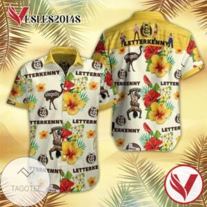 Letterkenny Hawaiian Graphic Print Short Sleeve Hawaiian Casual Shirt Vesles2014S 1
