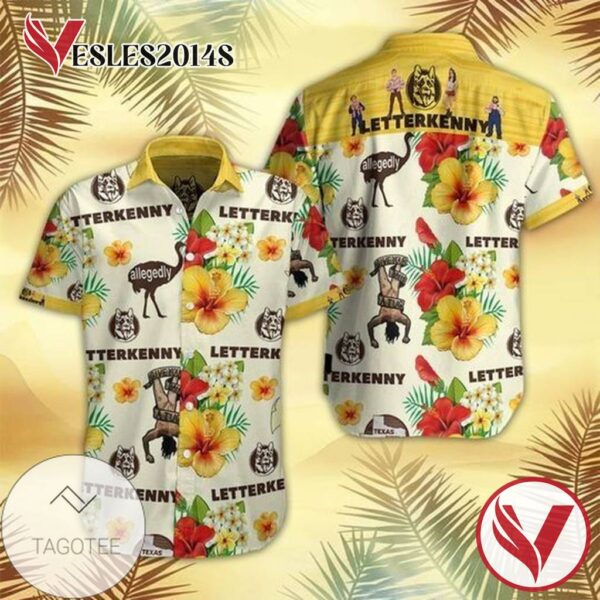Letterkenny Hawaiian Graphic Print Short Sleeve Hawaiian Casual Shirt Vesles2014S 1