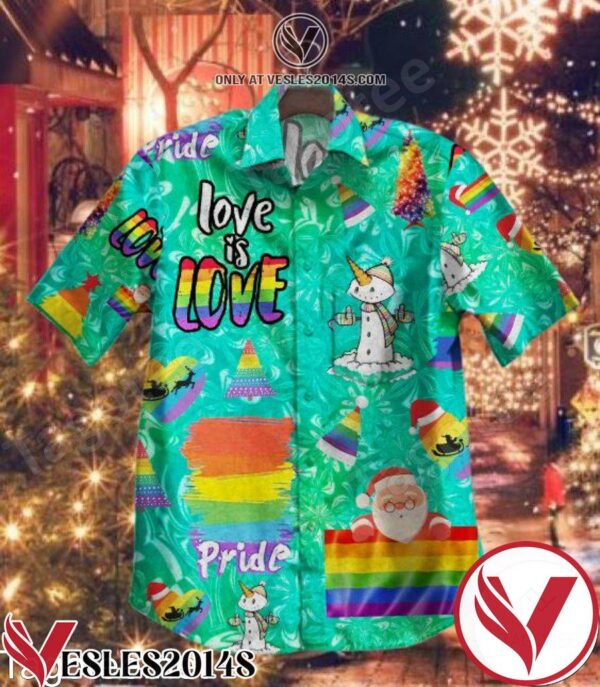 Lgbt Pride Love Is Love Christmas Hawaiian Shirt, Unique Gifts For Friends - Vesles2014S 1