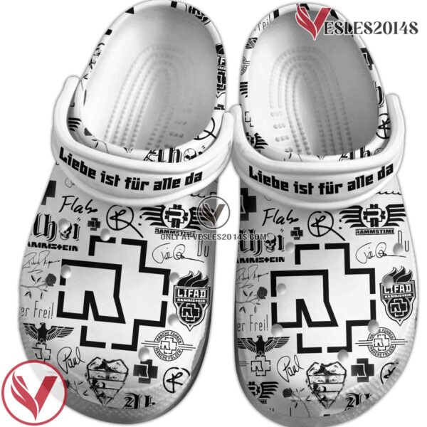 Liebe ist fÃ¼r alle da Rammstein Music Crocs Crocband Clogs Shoes, Unique Gifts For Fans - Vesles2014S 2
