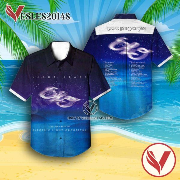 Light Years The Very Best Of Electric Light Orchestra Compilation Album Cover Hawaiian Shirt, Unique Gifts For Music Lovers - Vesles2014S