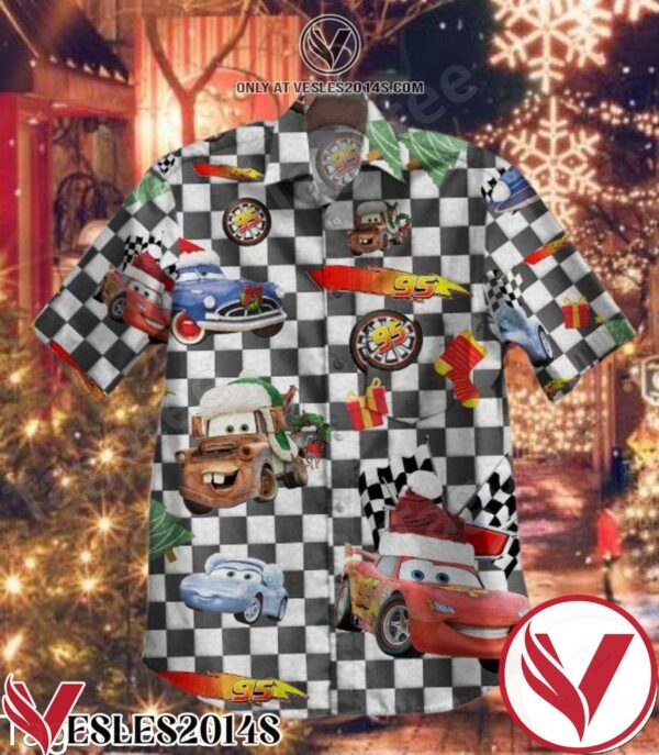 Lightning Mcqueen Checkerboard Hawaiian Shirt, Unique Gifts For Friends - Vesles2014S 1